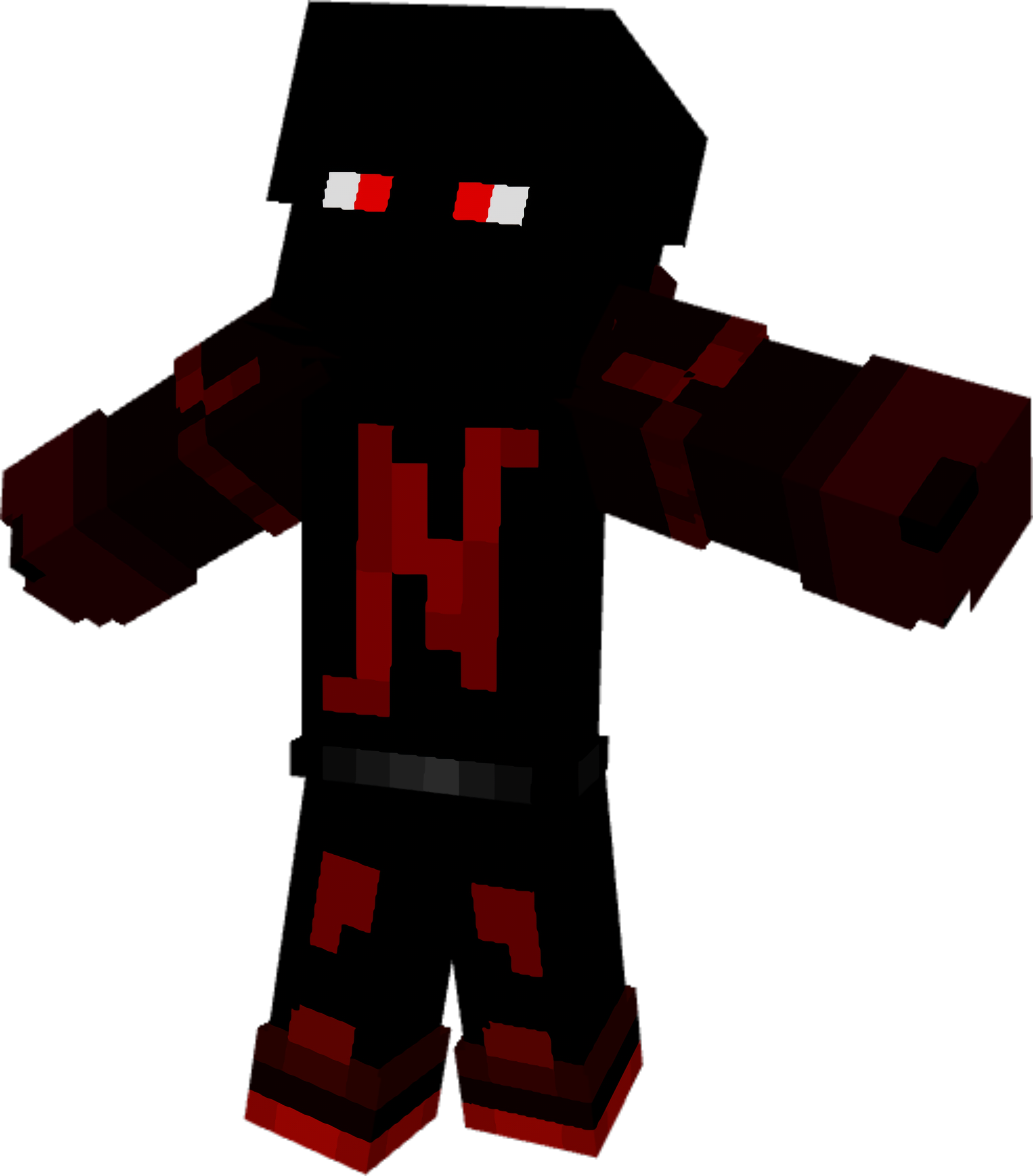 Minecraft player posed character